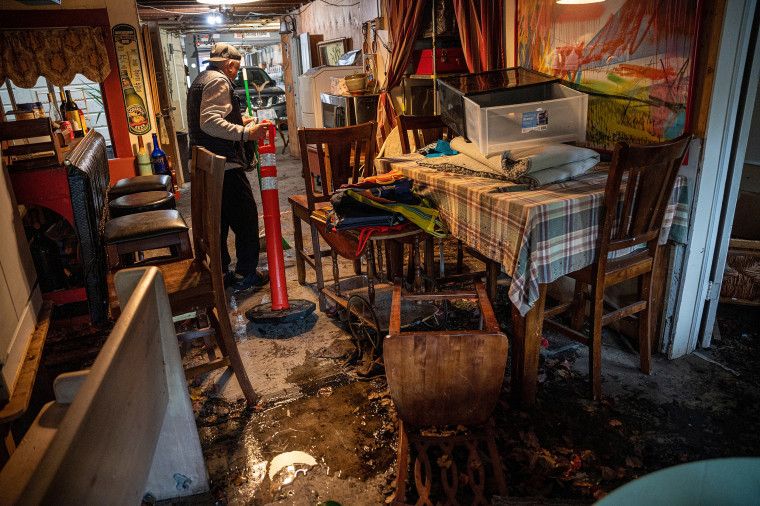 Floodwater in a home Monday after heavy rain in San Francisco.