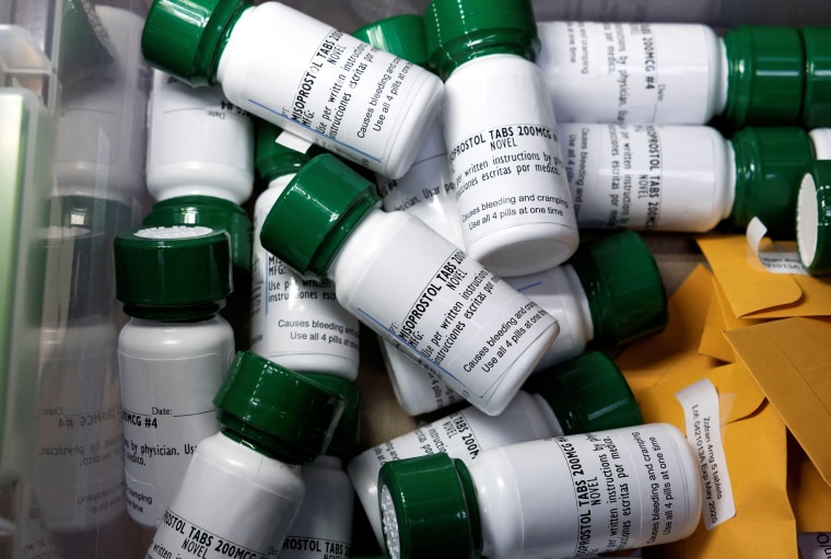 Bottles of Misoprostol, the second medication used in a medical abortion, lay unused in a storage bin at a Houston abortion clinic which stopped providing abortions when the U.S. Supreme Court overturned Roe v. Wade, in Texas, U.S., July 7, 2022. REUTERS/