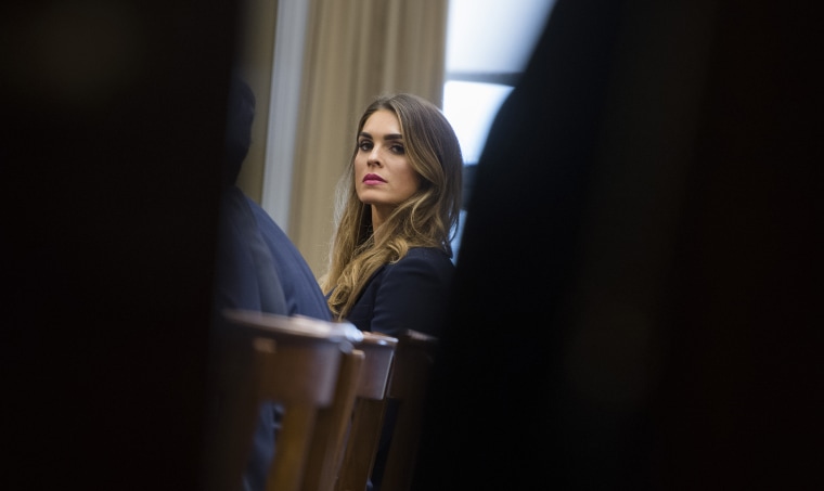 Hope Hicks during a closed-door interview with the House Judiciary Committee in Washington