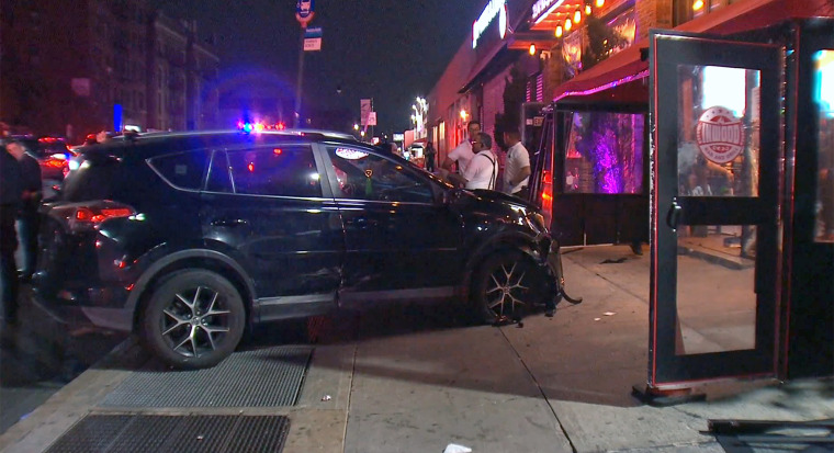 An SUV crashed into Inwood Bar & Grill in Manhattan, N.Y., on Jan. 2, 2023.