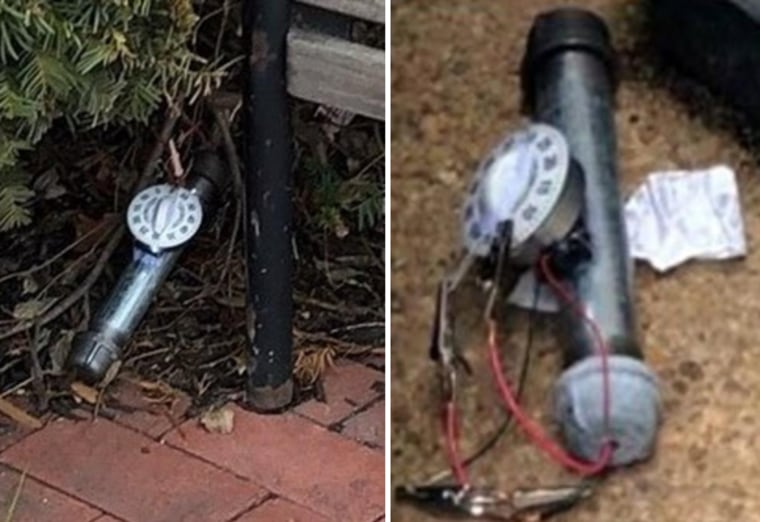 The two pipe bombs found in the Capitol Hill neighborhood of Washington.
