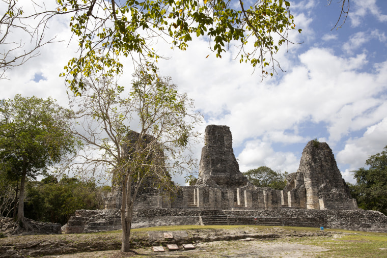 The ancient Mayan archaeological site of Xpujil in Xpujil