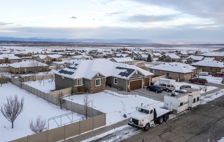 Image: A home where eight people were found dead in Enoch, Utah, is pictured on Jan. 5, 2023. 