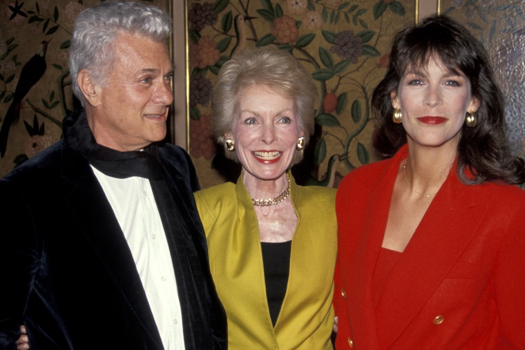Tony Curtis, Janet Leigh, with Jamie Lee Curtis in 1991.