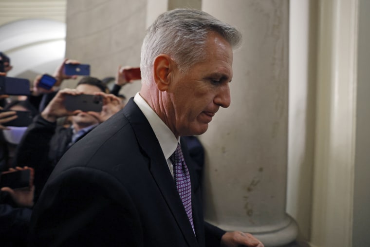 Kevin McCarthy returns to his office at the U.S. Capitol