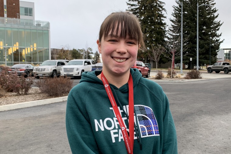 Koryn Damiano, estudiante de segundo año en la Universidad Estatal de Washington en Pullman, Washington.