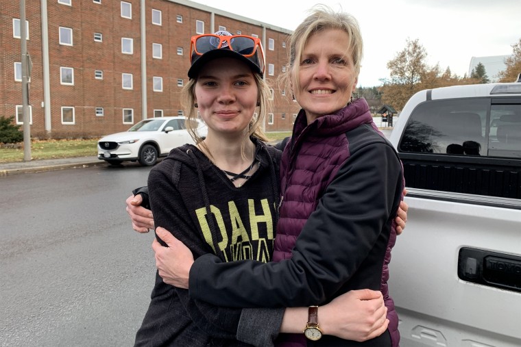 Heather Selph with her daughter Lucy, a senior at the University of Idaho in Moscow, Idaho.
