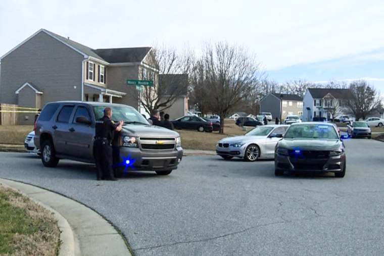 Police respond to a crime scene in High Point, N.C., on Jan. 7, 2023.