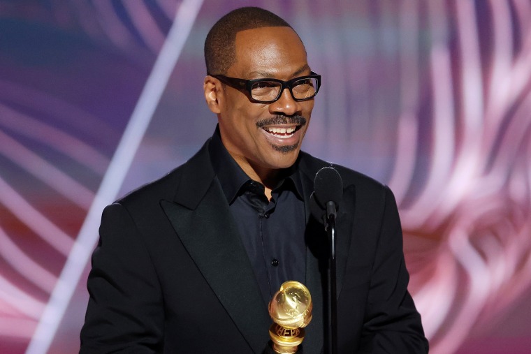 Honoree Eddie Murphy accepts the Cecil B. DeMille Award onstage during the 80th Annual Golden Globe Awards at The Beverly Hilton on January 10, 2023 in Beverly Hills, California.