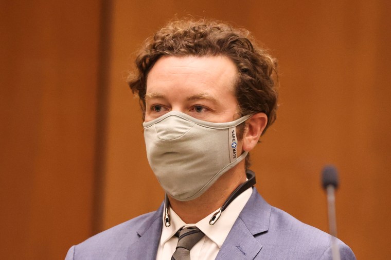 Danny Masterson is arraigned on three rape charges in separate incidents in 2001 and 2003, at Los Angeles Superior Court on Sept. 18, 2020.