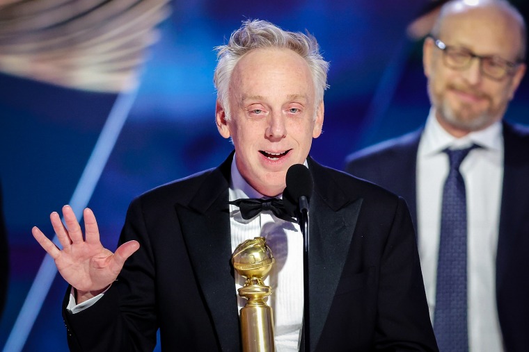 Image: Mike White accepts the Best Limited or Anthology Series or Television Film award for "The White Lotus" onstage during the 80th Annual Golden Globe Awards at The Beverly Hilton on January 10, 2023 in Beverly Hills, Calif.