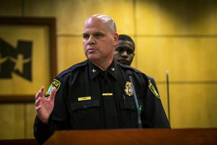 Newport News Police Chief Steve speaks during a press conference