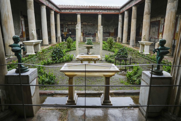 One of Pompeii's most famous and richest domus, which contains exceptional works of art and tells the story of the social ascent of two former slaves, is opening its doors to visitors Wednesday, Jan. 11, 2023 after 20 years of restoration.