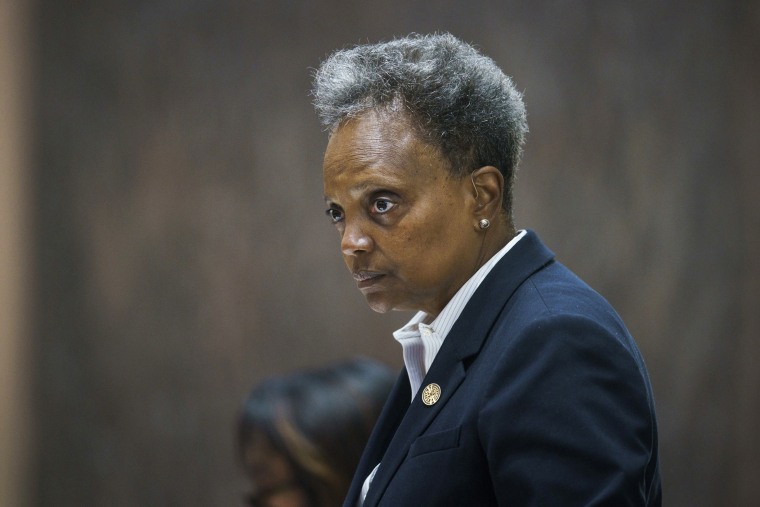 Chicago Mayor Lori Lightfoot attends a city council meeting on July 20, 2022.