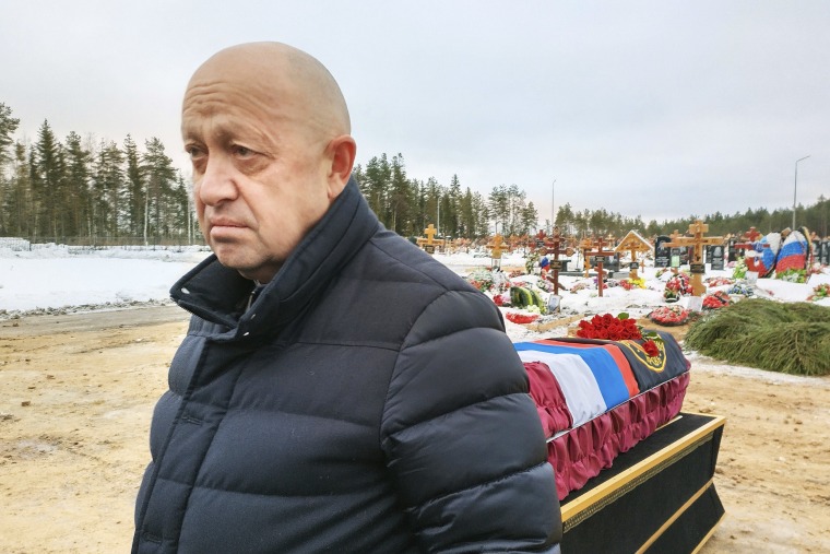 Funeral of Wagner group fighter Dmitry Menshikov, who died during a special military operation in Ukraine, at the military section of the Beloostrovskoe cemetery.