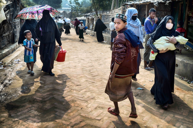 Rohingya refugees at the Kutupalong camp in Cox’s Bazar, Bangladesh, in January. The camp is described as the biggest in the world.