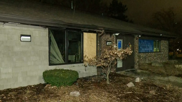 A Planned Parenthood clinic in Peoria, Ill., that was the target of an arson attack.