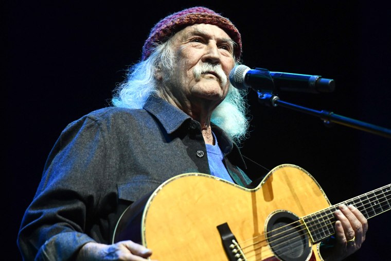 Rock and Roll Hall of Fame member David Crosby, founding member of The Byrds and Crosby Stills and Nash performs onstage during the California Saga 2 Benefit at Ace Hotel on July 03, 2019 in Los Angeles, California.