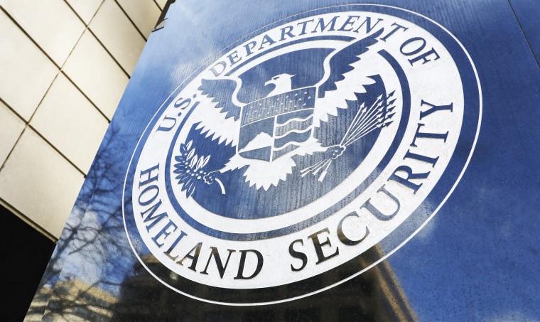 Image: The Department of Homeland Security sign is seen on Immigration and Customs Enforcement (ICE) Building in Washington.