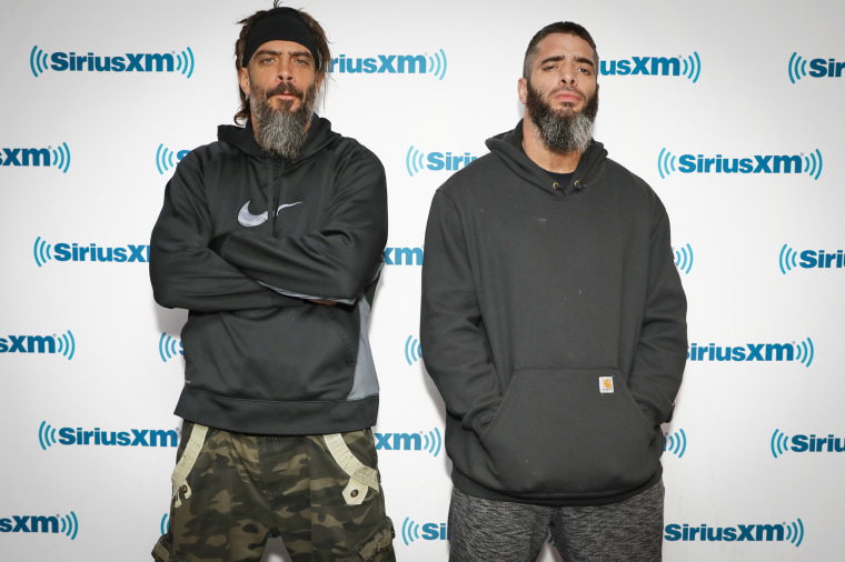 Wrestlers Jay Briscoe and Mark Briscoe of The Briscoe Brothers in 2019.