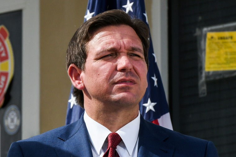 Florida Gov. Ron DeSantis in Dayton Beach Shores on Jan. 18, 2023.