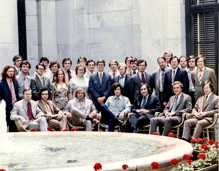 The Supreme Court clerks who served in the 1972-1973 session, in which the Roe v. Wade decision was handed down.