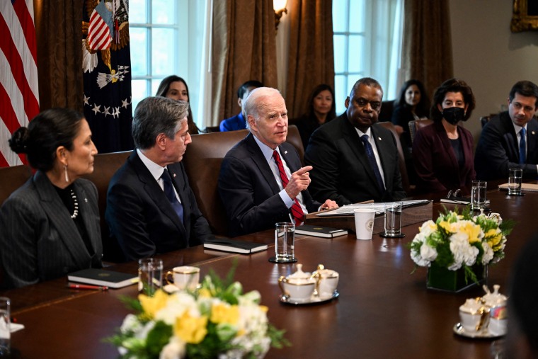 President Joe Biden speaks during a Cabinet meeting at the White House on Jan. 5, 2023.