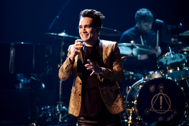 Brendon Urie of Panic! at the Disco performs in Burbank, Calif., on June 21, 2018.