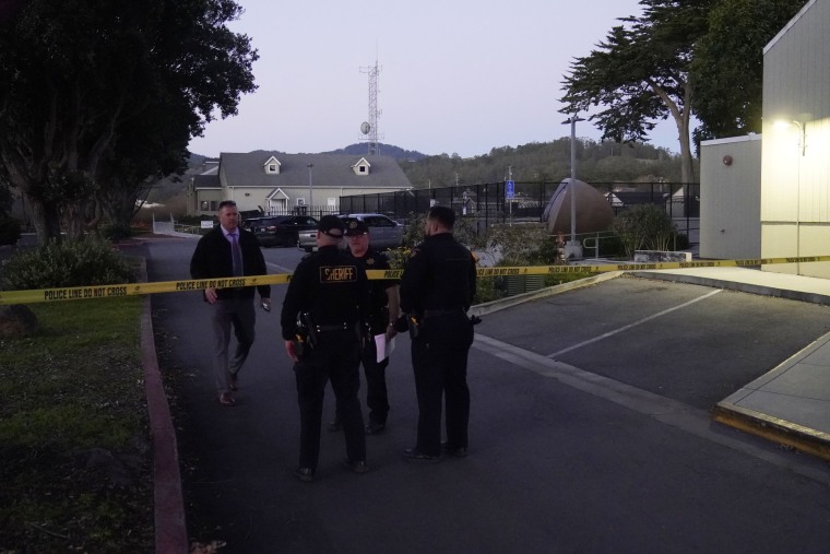 Multiple people were killed in two related shootings Monday at a mushroom farm and a trucking firm in a coastal community south of San Francisco, and officials say a suspect is in custody.