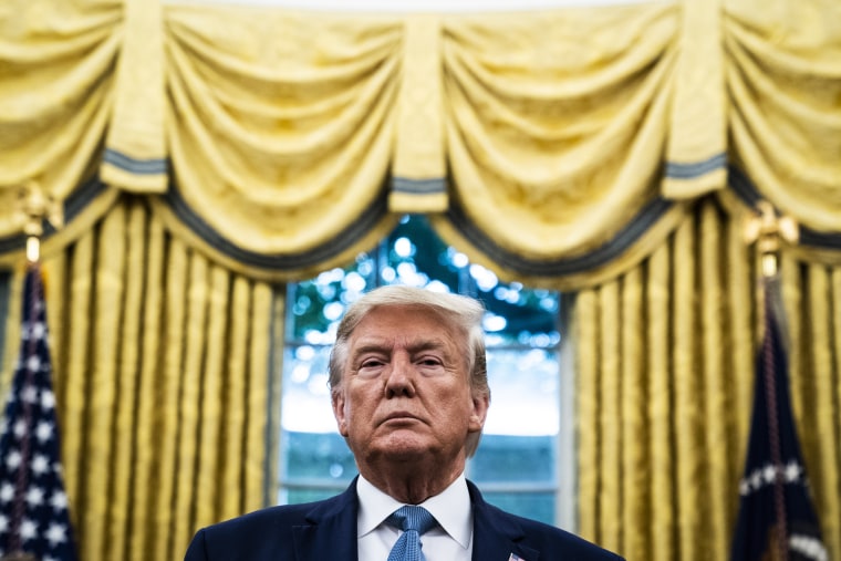 Then-President Donald Trump in the Oval Office in 2019.