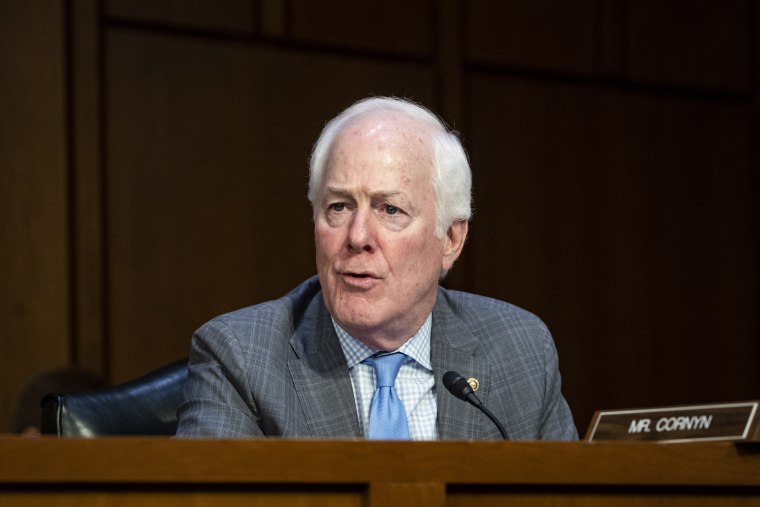 Sen. John Cornyn speaks during a Senate Judiciary Committee hearing