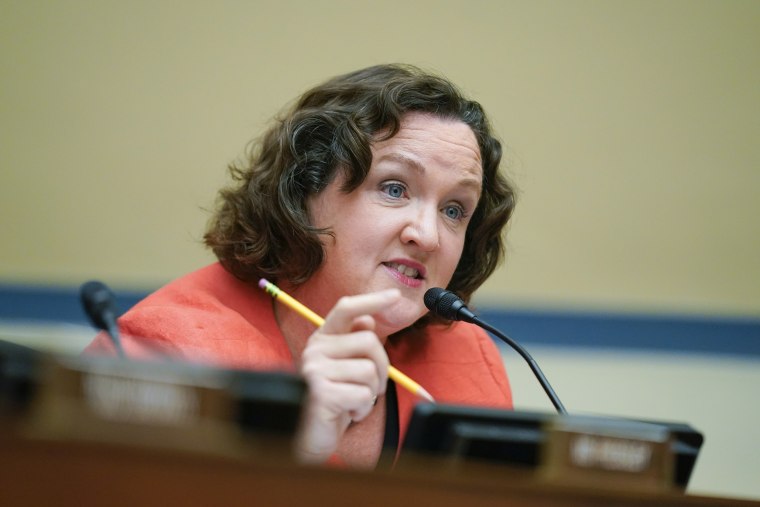 Rep. Katie Porter speaks during a House Oversight and Reform Committee hearing in Washington, D.C.