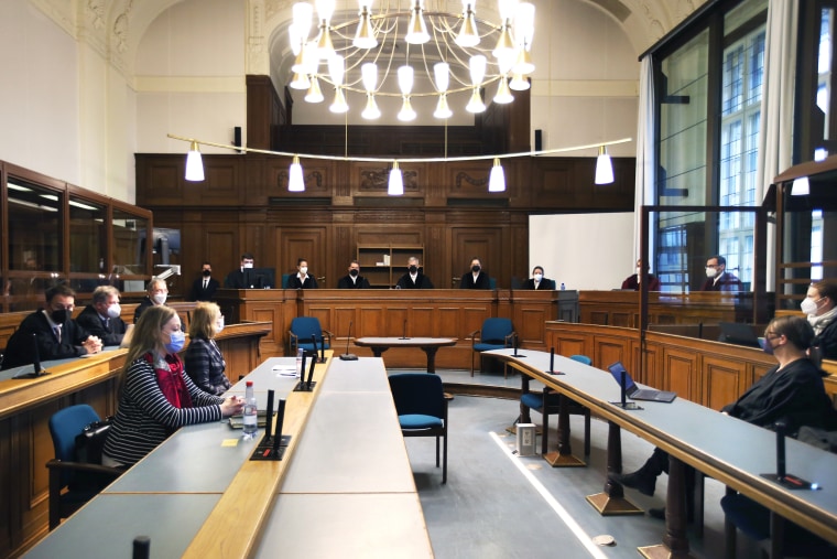 The courtroom during the "Tiergarten" murder trial against suspected Russian assassin Vadim K. at the Berlin Tribunal