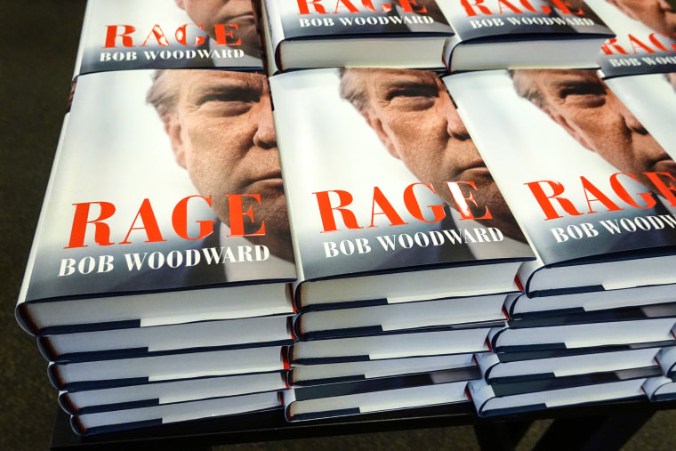 "Rage" by Bob Woodward is offered for sale at a Barnes & Noble store on Sept. 15, 2020 in Chicago.