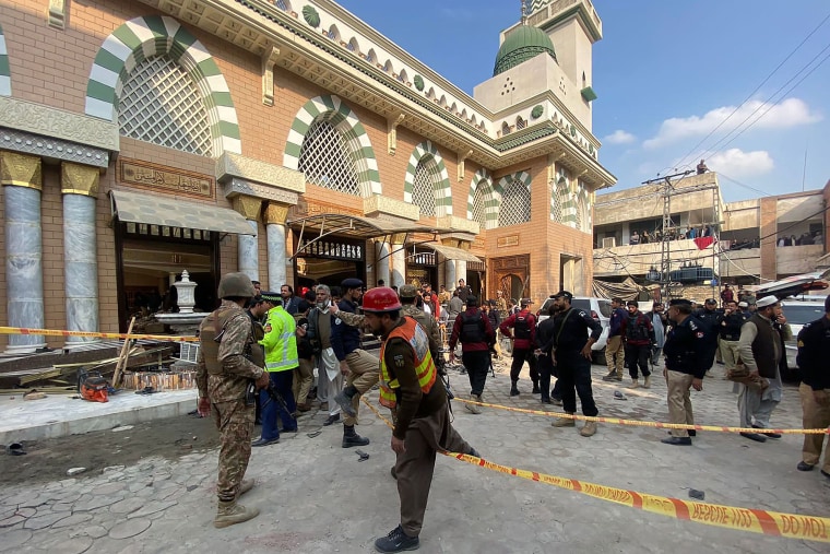 At least 25 people were killed and 120 were injured in a mosque blast at a police headquarters in Pakistan on January 30, a local government official said.