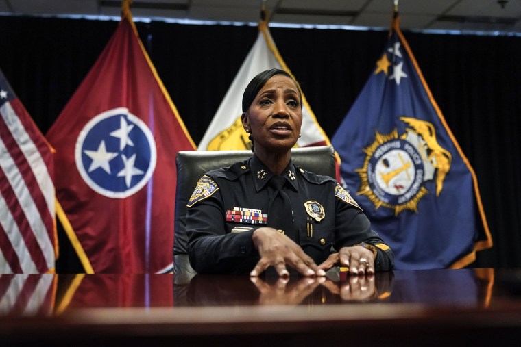Image: Memphis Police Director Cerelyn Davis in Memphis, Tenn., on Jan. 27, 2023.
