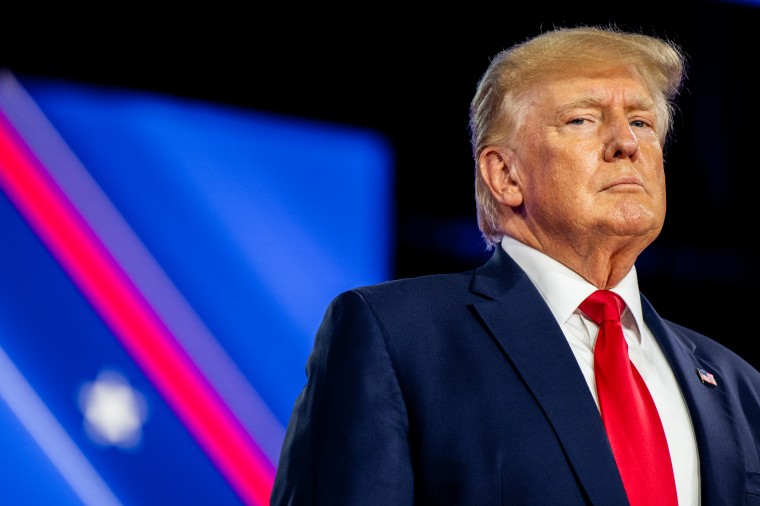 Former President Donald Trump at CPAC on Aug. 6, 2022, in Dallas.