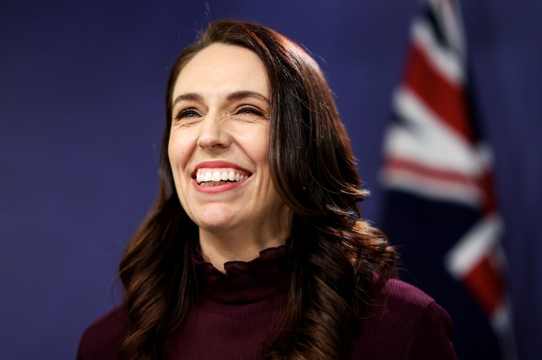 Jacinda Ardern, New Zealand's prime minister, smiles during a news conference in Sydney on June 10, 2022. 
