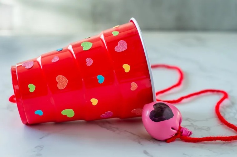 valentine's day cup and ball game 