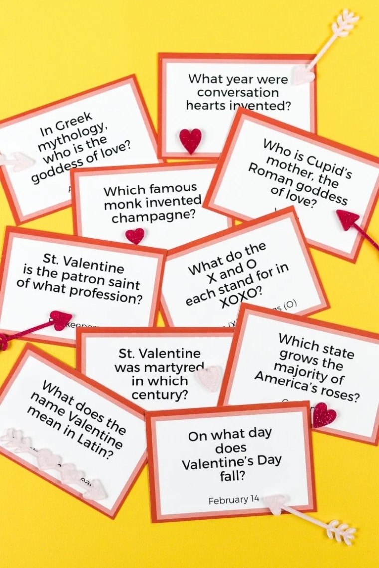 Valentine's Day trivia game 