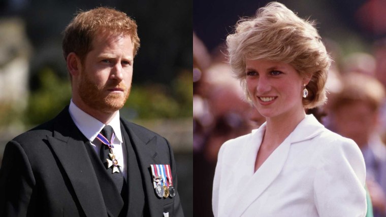 El príncipe Harry y la princesa Diana 