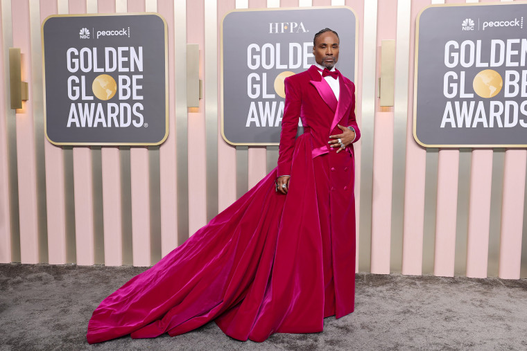 Billy Porter s 2023 Golden Globes Gown Is a Tribute to His Iconic 2019 Velvet Tuxedo Dress