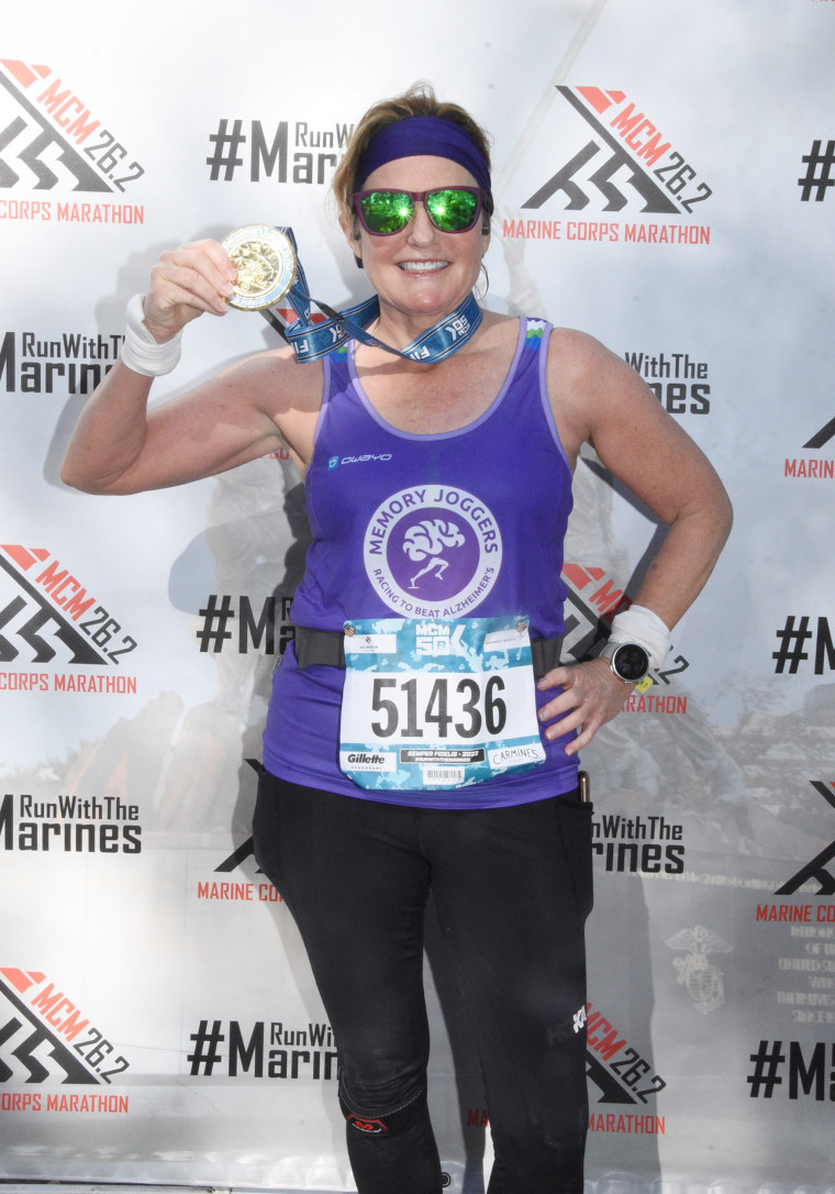 3.	Jill Jamieson completed the Marine Corps Marathon 50K, which starts in Arlington, VA, this past year. (Photo by Marathon Photos.)