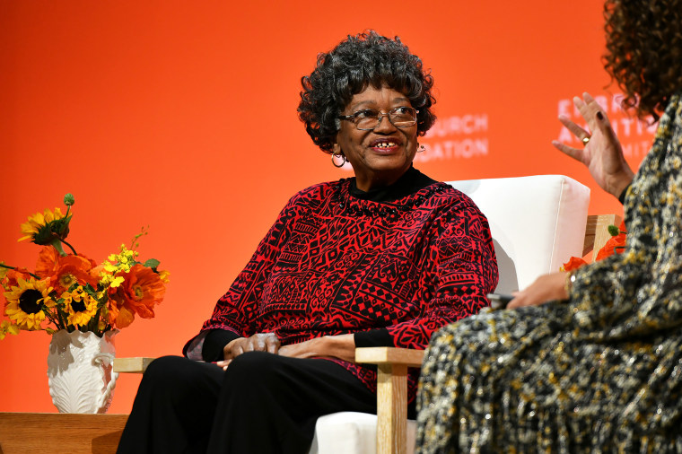 Claudette Colvin, Civil Rights Activist, speaks at the Embrace Ambition Summit by the Tory Burch Foundation.