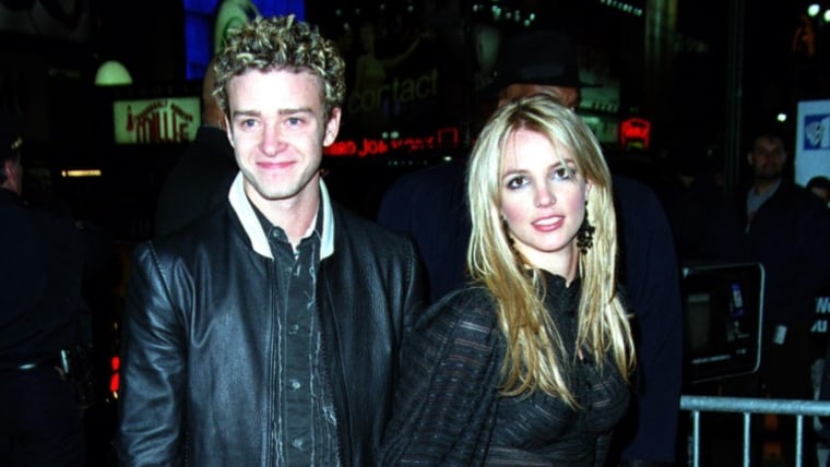 Britney Spears y Justin Timberlake durante la fiesta de lanzamiento de ‘Crossroads’ en Planet Hollywod, Nueva York.
