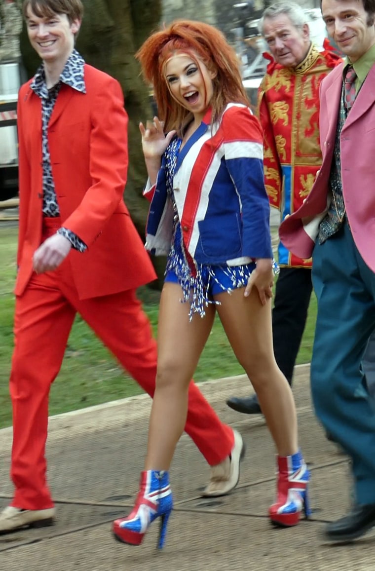 Ginger Spice LOOKALIKE Spotted On The Crown Film Set At Winchester Cathedral