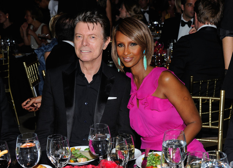 NEW YORK, NY - APRIL 28:  Musician David Bowie and supermodel Iman attend the DKMS' 5th Annual Gala: Linked Against Leukemia honoring Rihanna & Michael Clinton hosted by Katharina Harf at Cipriani Wall Street on April 28, 2011 in New York City.