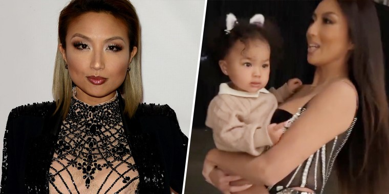 Jeannie Mai Jenkins brought her daughter, Monaco, along to New Orleans as she hosted the Miss Universe Competition on Jan. 14.
