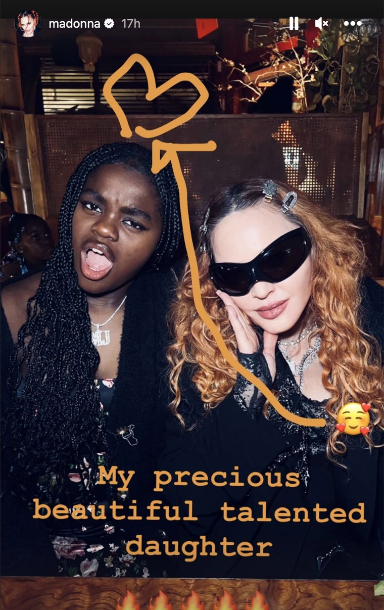 Madonna shares a sweet picture with her daughter Mercy James.