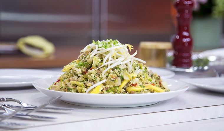 Cauliflower Fried Rice with Chicken.